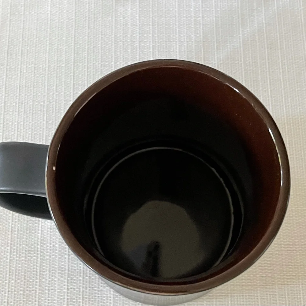 2011 Starbucks French Roast Dark Blue Coffee Mug / Brown Interior